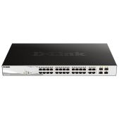 Коммутатор D-Link DGS-1210-28P/F управляемый 19U 24x10/100/1000BASE-T 4x10/100/1000BASE-T/Mini GbIC (SFP)