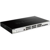 Коммутатор D-Link DGS-1210-28MP/ME/B Управляемый 2 уровня с 24 портами 10/100/1000Base-T и 4 портами 1000Base-X SFP (24 порта с поддержко