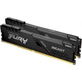 Модуль памяти DDR4 64Gb 3200MHz Kingston KF432C16BBK2/64 CL16 DIMM (Kit of 2) FURY Beast Black