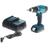 Дрель-шуруповерт Makita DDF453SYX5 190497 аккумуляторная 18В, 1х1.5Ач Li-ion, БЗП-13мм, 0-400\1300об\м, 42\27Нм, 1.8кг, коробка