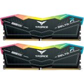 Модули памяти DDR5 48Gb 2x24Gb 8200MHz Team Group T-Force Delta RGb 48Gb 2x24Gb 8200MHz FF3D548G8200HC38EDC01 CL38 38-49-49-84 1.45V Black