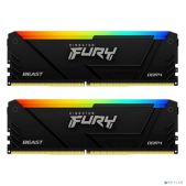 Модуль памяти DDR4 64Gb 2х32Gb 2666MHz Kingston KF426C16BB2AK2/64 CL16 DIMM Kit of 2 Fury Beast RGb