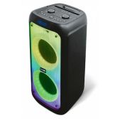 Портативная акустика BQ PBS3003 черная 80Вт, Bl, микрофон, 5500 мАч, подсветка, FM, AUX