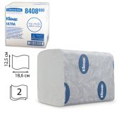 Бумага туалетная Kimberly-Clark 8408 Kleenex, комплект 36 шт, Ultra, листовая, 200л, 18.6х12.5 см, 2-слойная, диспенсер 601545