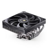 Кулер для процессора Jonsbo HP-600 Black LGA1700/1200/115X/AM5/AM4 низкопрофильный 66мм 27шт/кор, TDP 210W, PWM, 120мм ARGb Fan, 6 тепловые трубок, 4-pin Retail