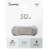 Устройство USB Flash Drive 512Gb Smartbuy SB512GbM7 M7 Dual Type-C/Type-A, USB 3.2 Gen.2, 500MB/s
