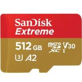 Карта памяти McroSDXC 512Gb SanDisk SDSQXAV-512G-GN6MN Extreme UHS I for 4K Video on Smartphones Action Cams & Drones 190MB/s Read, 130MB/s Write