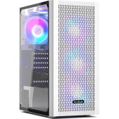 Корпус ATX без БП Pccooler MA100 MESH WH, Mesh Mid Tower, White, TG, 0.4 SPCC, no fans ATX, mATX, mITX 160/310/180mm 2x2.5, 2x3.5, 7xPCI 1xUSB-A 3.0, 2xUSB-A 2.0 360x200x446mm