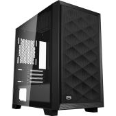 Корпус mATX без БП Pccooler C3D310 BK, Mesh Mid Tower, Black, TG, 0.6 SPCC, no fans, mITX 165/350/200мм 3x2.5, 2x3.5, 4xPCI 2xUSB-A 3.0 406x220x410mm