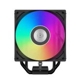 Кулер для процессора Pccooler RT500 Digital ARGb BK 240W, 4-pin PWM, LED temp., 152mm, Al/Cu, 5x6mm, ARGb, 1x120мм, 73.32CFM, 34.9dBA, 2200RPM, S: 1851/1700/1200/115X, AM5/AM4, black