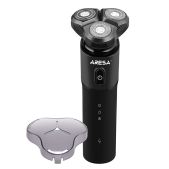 Бритва Aresa AR-4602 электрическая роторная, 3 плавающие головки, сеть/аккум.,сухое/влажное бритье