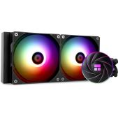 Система жидкостного охлаждения Thermalright A-ELite-BL-240-ARGb-V3 Thermaltight Aqua Elite 240 V3 240mm, Black, ARGb/ Fans: 2x120мм, 66.17CFM, 25.6dBA, 1500RPM/ Pump height 53mm, 23dBA, 3300RPM, Rad thickness 27mm/ S: 1700, 1200, 20XX, 115X, AM5, AM4