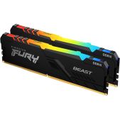 Модуль памяти DDR4 32Gb 2х16Gb 2666MHz Kingston KF426C16BB12AK2/32 CL16 DIMM Kit Fury Beast RGB