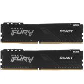 Модуль памяти DDR4 32Gb 2х16Gb 2666MHz Kingston KF426C16BBK2/32 CL16 DIMM Kit of 2 Fury Beast Black