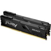 Модуль памяти DDR4 64Gb 2х32Gb 2666MHz Kingston KF426C16BBK2/64 CL16 DIMM Kit of 2 Fury Beast Black