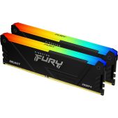 Модуль памяти DDR4 16Gb 2х8Gb 3200MHz Kingston KF432C16BB2AK2/16 CL16 DIMM Kit of 2 Fury Beast RGB