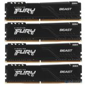 Модуль памяти DDR4 64Gb 4х16Gb 3200MHz Kingston KF432C16BBK4/64 CL16 DIMM Kit of 4 Fury Beast Black