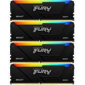 Модуль памяти DDR4 32Gb 4х8Gb 3600MHz Kingston KF436C17BB2AK4/32 CL17 DIMM Kit of 4 Fury Beast RGB