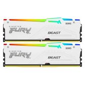 Модуль памяти DDR5 32Gb 2х16Gb 5600MHz Kingston KF556C40BWAK2-32 CL40 DIMM Kit of 2 Fury Beast White RGB XMP