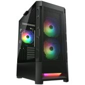 Корпус ATX без БП Cougar Airface RGB Black CGR-5ZD1B-AIR-RGB 2х140мм + 1x120мм ARGB Fan, ARGB вентилятор Hub