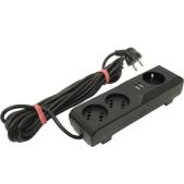 Сетевой фильтр ZIS Pilot 3G 3M Surge protector 3xGP euro outlets, 10А/2.2кВа, 2xUSB, 3m, grafit