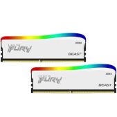 Модуль памяти DDR4 16Gb 2х8Gb 3200MHz Kingston KF432C16BWAK2/16 CL16 DIMM Kit of 2 Fury Beast White RGB SE