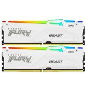 Модуль памяти DDR5 32Gb 2х16Gb 5200MHz Kingston KF552C36BWEAK2-32 CL36 DIMM Kit of 2 Fury Beast White RGB EXPO