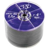 Диски DVD-RW VS VSDVDRWB5001 4.7 Gb 4x Bulk термоусадка без шпиля, комплект 50 шт