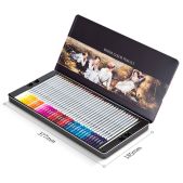 Карандаши цветные Deli 6524 Nuevo акварель. липа серебристый 72цв. мет.кор