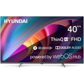 Телевизор 40 Hyundai H-LED40BS5100 WebOS Frameless Metal черно-серый LED Full HD 60Hz DVB-T DVB-T2 DVB-C DVB-S DVB-S2 USB Wi-Fi Smart TV