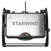 Электрогриль Starwind SSG2040 1.5кВт серебристо-черный
