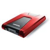 Внешний жесткий диск 1Tb ADATA AHD650-1TU31-CRD Portable Red, Silicone, USB 3.2 Gen1, 121x81x21mm, 201g