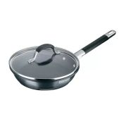 Сковорода 24см Rondell RDS-092 Stern круглая покрытие: Excalibur ручка несъемная с крышкой серый