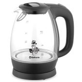 Чайник Sakura SA-2715BK 1.7 стекло, подсветка