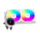 Комплект водяного охлаждения PCCooler DA240-WHAWXX-GL DA240 ARGb WH LGA115X/1200/1700/1851/20XX /AM4/AM5 8шт/кор, TDP 270W, 2х120мм PWM ARGb вентилятор