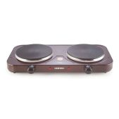Плитка электрическая Centek 23634 CT-1507 Siberia коричневая, 2 конфорки, чугун