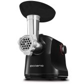 Мясорубка Polaris PMG 1875 RUS черная 1.8кВт, реверс, овощерезки