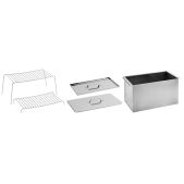 Коптильня Grinda Barbecue 427790 двухъярусная 500 х 270 х 270 мм, нержавеющая сталь, 1 мм, без ножек, с поддоном