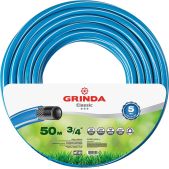 Шланг поливочный 50м Grinda 8-429001-3/4-50_z02 Classic 3/4, 20 атм, трёхслойный, армированный, сетчатое армирование полиамидной нитью