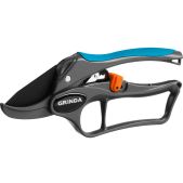 Секатор Grinda P-33 423433 200 мм, закаленная сталь, с храповым механизмом, алюминиевые рукоятки с эфесом, контактный