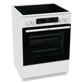 Плита электрическая Gorenje GEC6C40WD 60см, стеклокерамика, 4 конфорки, белый цвет