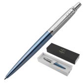 Ручка шариковая Parker 1953191 Jotter Core Waterloo Blue CT, корпус голубой, детали хром, синяя