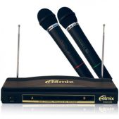 Микрофон Ritmix RWM-220 беспроводной, вокальный, 2шт