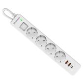 Сетевой фильтр Defender DFS 145 5.0 м, 4 розетки, 2xUSB Type-A QC3.0, 1хType C PD