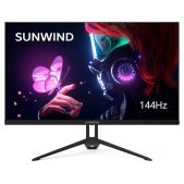 Монитор 27 SunWind SUN-M27BA108 черный IPS 3ms 16:9 HDMI матовая 280cd 178гр/178гр 2560x1440 144Hz G-Sync FreeSync DP QHD 4.2кг