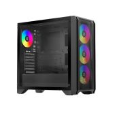 Корпус ATX Без БП Xastra A500 4ARGb Black A500-BK-FC120ARGB-4F-GL Mesh tempered glass 4x 120мм PWM fans