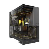 Корпус ATX без БП Geometric Future 1AM5WKBK02100 Model 5 Black Gray with fans mid tower, E-ATX 5x140mm ARGb fans