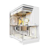 Корпус ATX без БП Geometric Future 1AM5WKWT01100 Model 5 White with fans mid tower, E-ATX 5x140mm ARGb fans