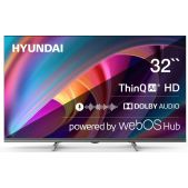 Телевизор 32 Hyundai H-LED32BS5100 WebOS Frameless Metal черный/серый HD 60Hz DVB-T DVB-T2 DVB-C DVB-S DVB-S2 USB Wi-Fi Smart TV