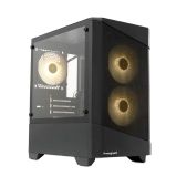 Корпус mATX без БП HSPD M330-TGbK-ARGB Mesh Mini-tower, Black, TG, 0.6 SPCC, 3x120мм ARGB mITX 175/330/160mm 2x2.5, 2x3.5, 4xPCI 1xUSB-A 3.0, 2xUSB-A1.0 365x216x405mm